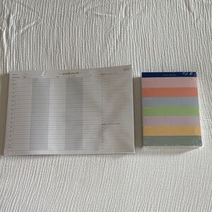 Weekly Planner and Notepad Set NWT